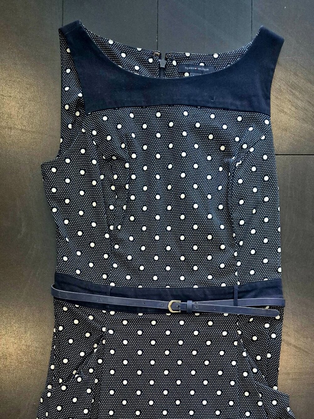 TOMMY HILFIGER BLUE DOTTED DRESS